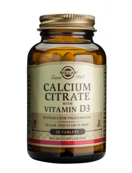 Solgar Calcium Citrate with Vitamin D3 - 60tabs