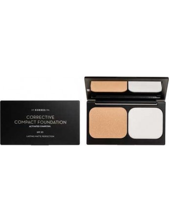 Korres Activated Charcoal Corrective Compact Foundation SPF20 ACCF2 - 9,5gr
