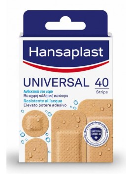 Hansaplast Αδιάβροχα Αυτοκόλλητα Επιθέματα Universal Different Shapes - 40τεμ.